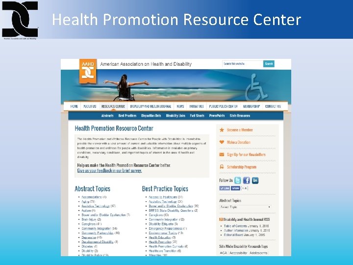 Health Promotion Resource Center 