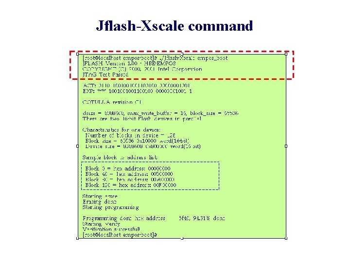 Jflash-Xscale command 