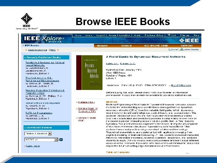 Browse IEEE Books 