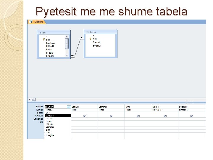 Pyetesit me me shume tabela 