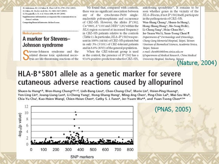 (Nature, 2004) (PNAS, 2005) 