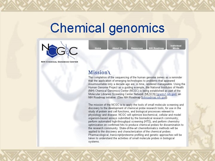 Chemical genomics 