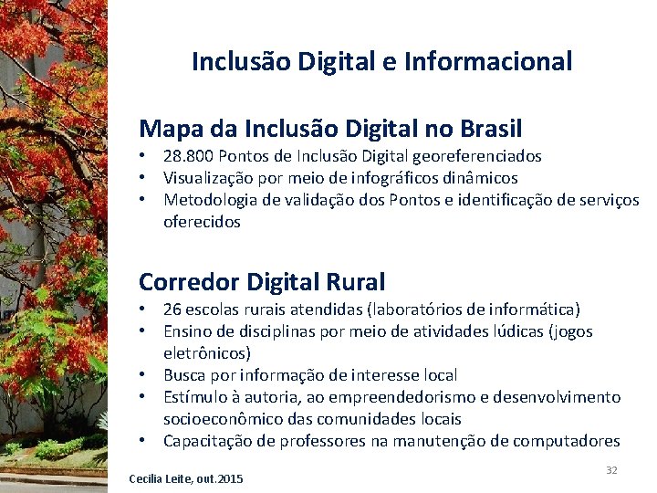 Inclusão Digital e Informacional Mapa da Inclusão Digital no Brasil • 28. 800 Pontos