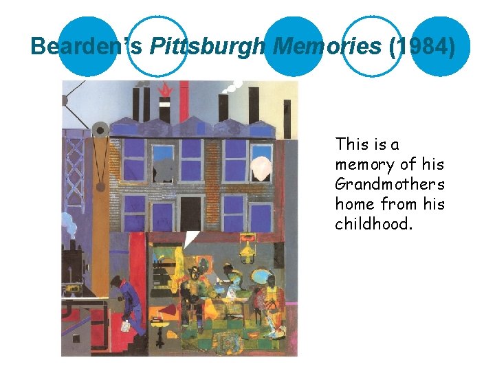 Bearden’s Pittsburgh Memories (1984) This is a memory of his Grandmothers home from his