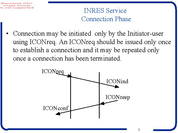 INRES Service Connection Phase • Connection may be initiated only by the Initiator-user using