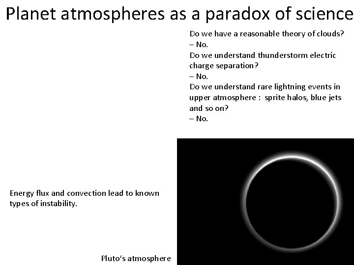 Planet atmospheres as a paradox of science Do we have a reasonable theory of
