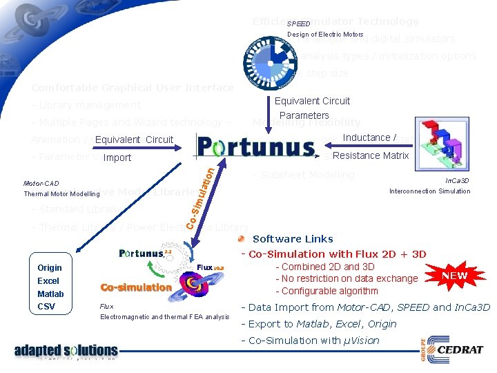 Efficient Simulator Technology SPEED Design of Electric Motors - Coupled analogue and digital simulators