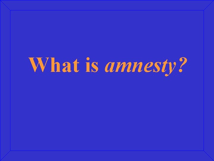 What is amnesty? 