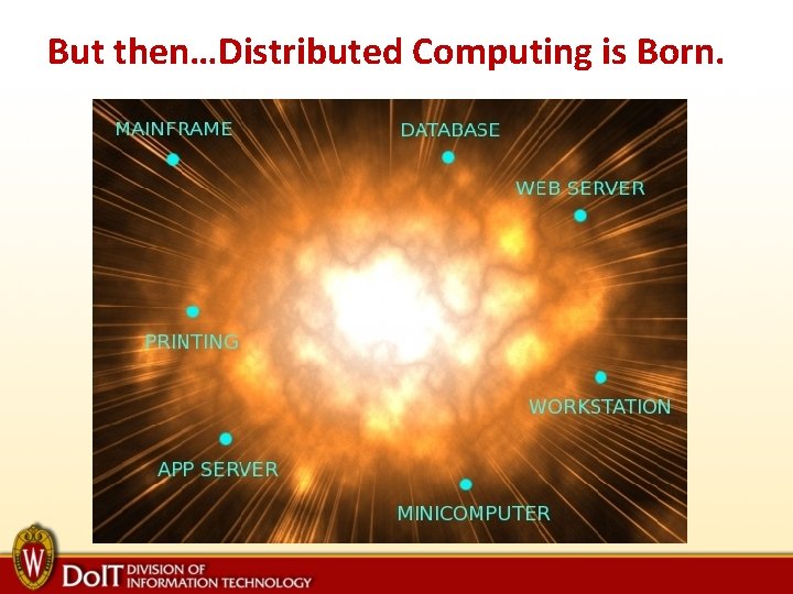 But then…Distributed Computing is Born. 