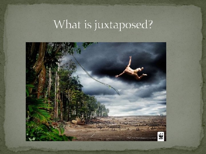 What is juxtaposed? 