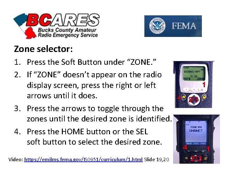 Zone selector: 1. Press the Soft Button under “ZONE. ” 2. If “ZONE” doesn’t