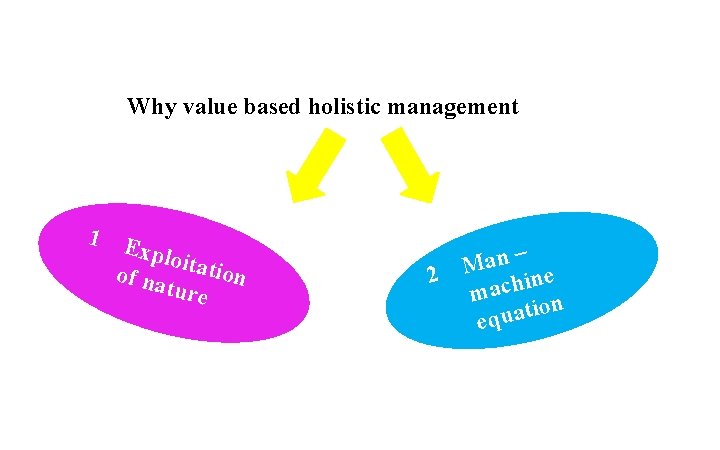 Why value based holistic management 1 E xploi of na tation ture an –