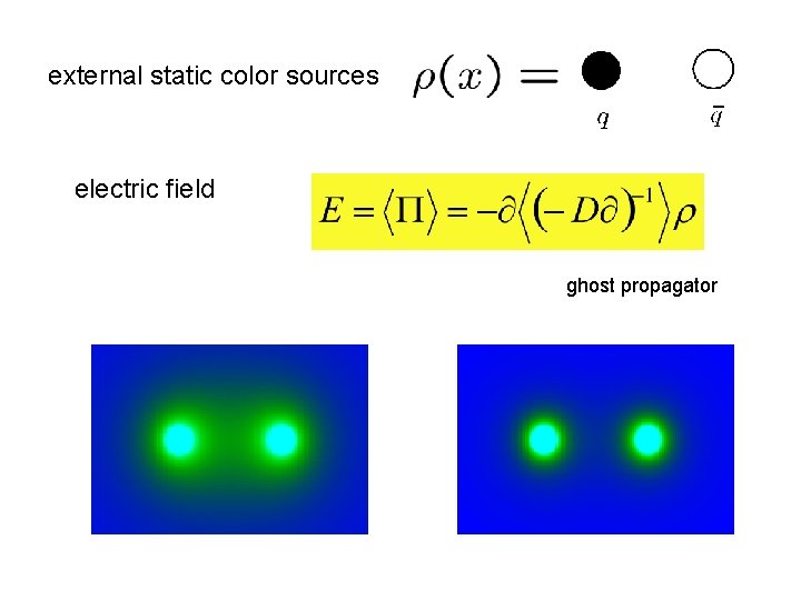 external static color sources electric field ghost propagator 