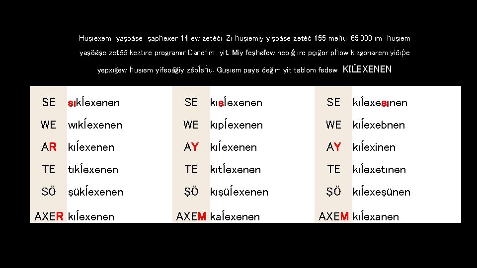 Ḣuşıexem yaşöáşe şapḣexer 14 ew zetéćı. Zı ḣuşıemiy yişöáşe zetéć 155 meḣu. 65. 000