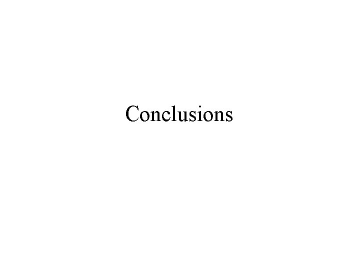 Conclusions 