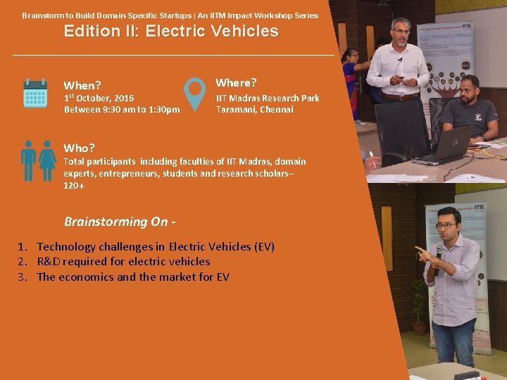 Brainstorm to Build Domain-Specific Startups | An IITM Impact Workshop Series Edition II: Electric