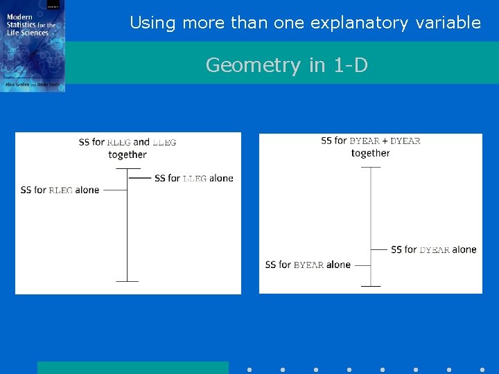 Using more than one explanatory variable Geometry in 1 -D 