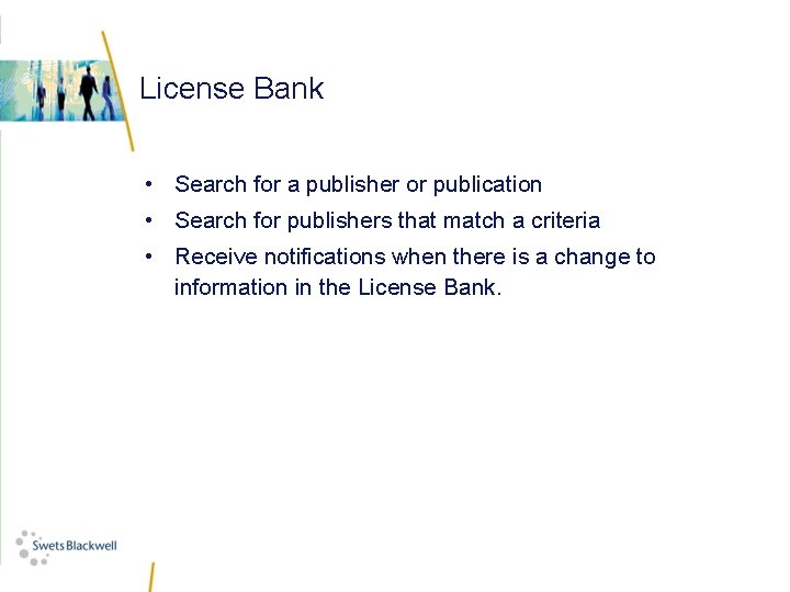 License Bank • Search for a publisher or publication • Search for publishers that