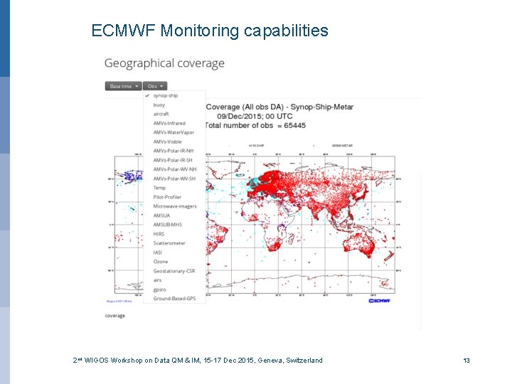 ECMWF Monitoring capabilities 2 nd WIGOS Workshop on Data QM & IM, 15 -17