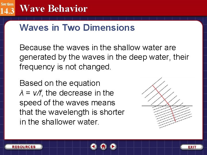 Section 14. 3 Wave Behavior Waves in Two Dimensions Because the waves in the