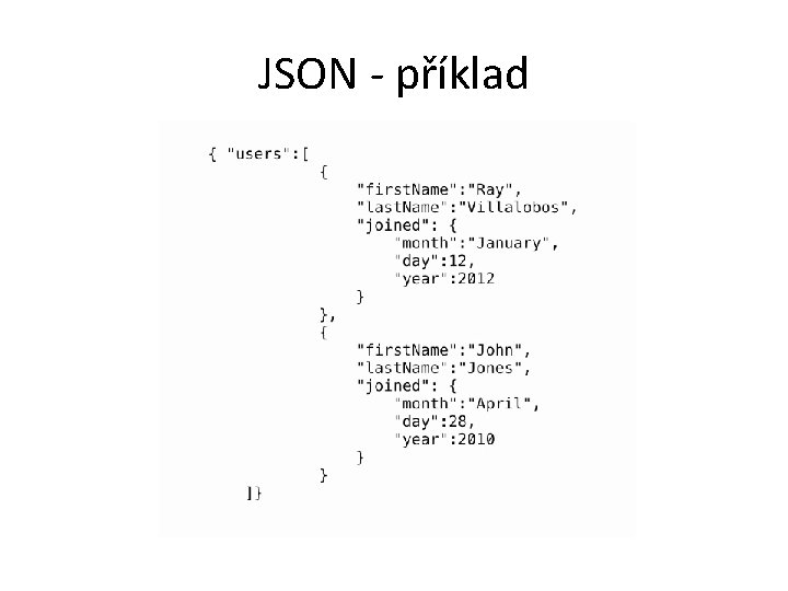 JSON - příklad 