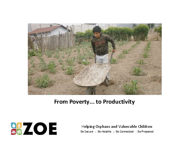 From Poverty. . . to Productivity Helping Orphans and Vulnerable Children Be Secure ●