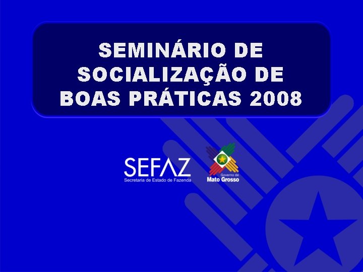 SEMINÁRIO DE SOCIALIZAÇÃO DE BOAS PRÁTICAS 2008 