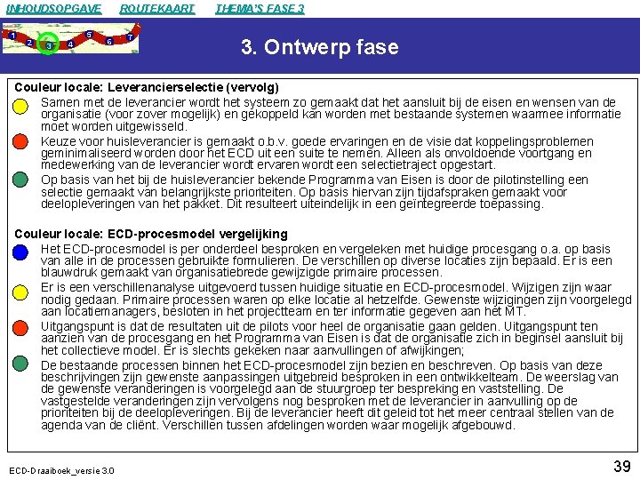 INHOUDSOPGAVE 1 2 5 3 4 ROUTEKAART 6 7 THEMA’S FASE 3 3. Ontwerp