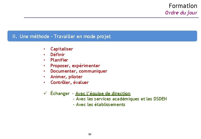 Formation Ordre du jour I. Photographie de l’académie de Caen selon le socle CIC