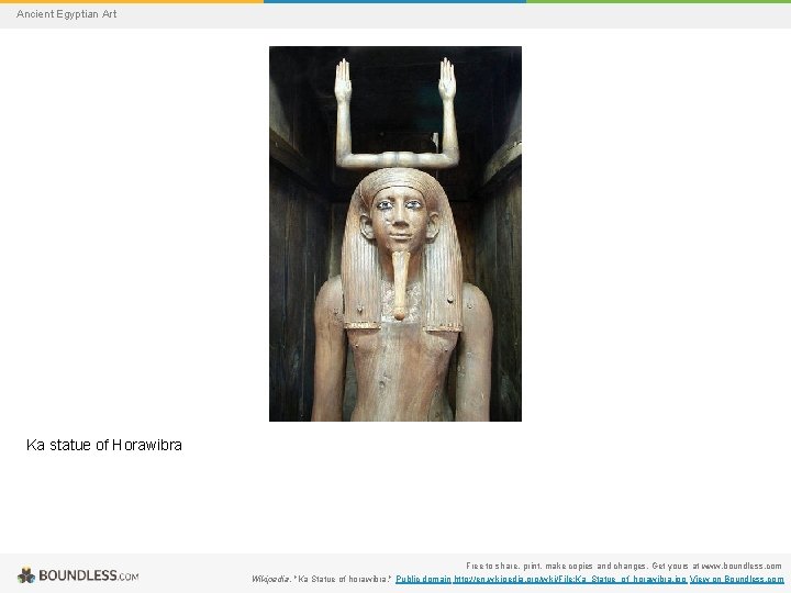 Ancient Egyptian Art Ka statue of Horawibra Free to share, print, make copies and