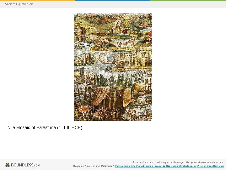 Ancient Egyptian Art Nile Mosaic of Palestrina (c. 100 BCE) Free to share, print,