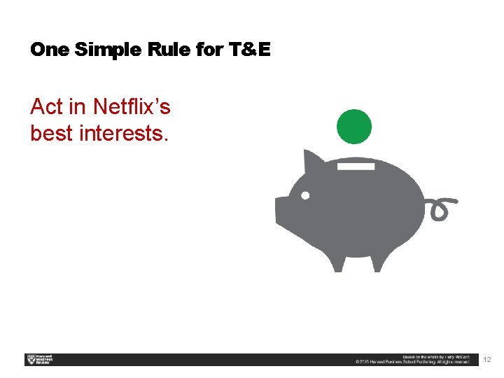 One Simple Rule for T&E Act in Netflix’s best interests. 12 