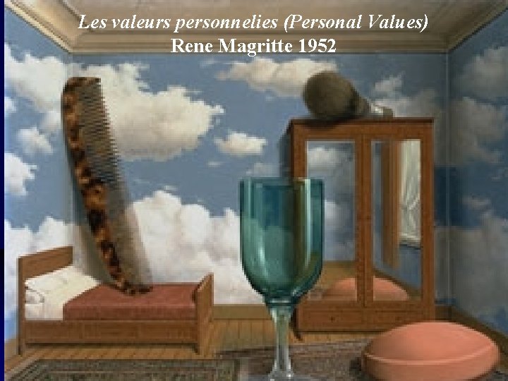 Les valeurs personnelies (Personal Values) Rene Magritte 1952 