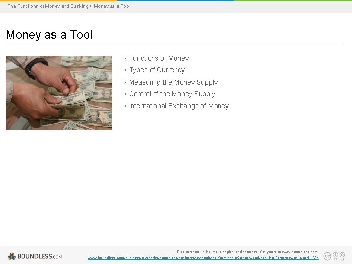 The Functions of Money and Banking > Money as a Tool • Functions of