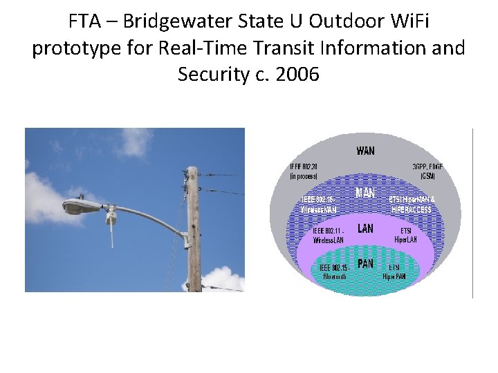 FTA – Bridgewater State U Outdoor Wi. Fi prototype for Real-Time Transit Information and