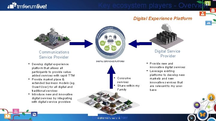 Key ecosystem players - Overview Digital Experience Platform Digital Service Provider Communications Service Provider