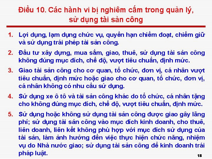 Điều 10. Các hành vi bị nghiêm cấm trong quản lý, sử dụng tài