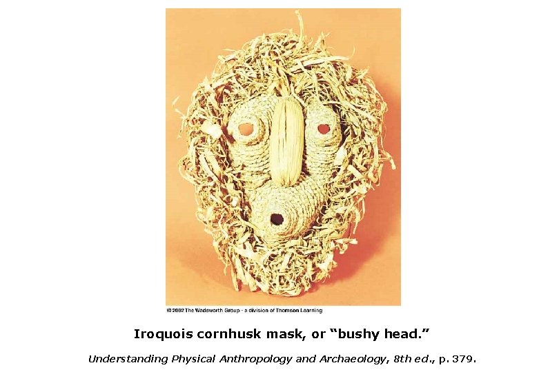 Iroquois cornhusk mask, or “bushy head. ” Understanding Physical Anthropology and Archaeology, 8 th