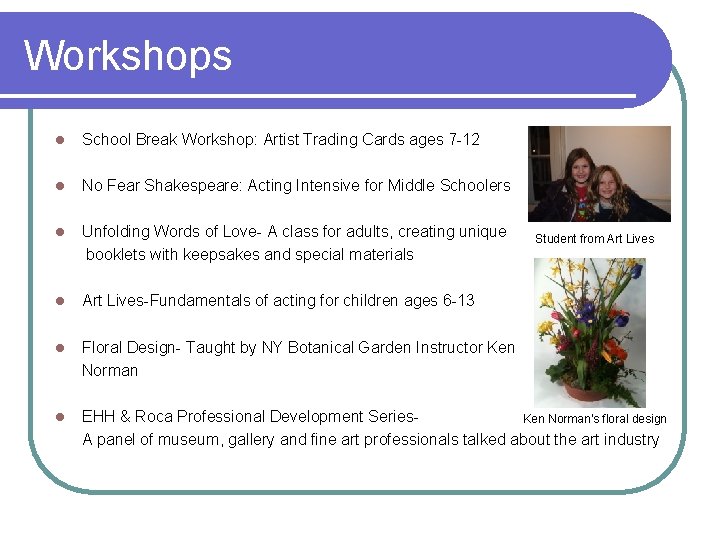 Workshops l School Break Workshop: Artist Trading Cards ages 7 -12 l No Fear