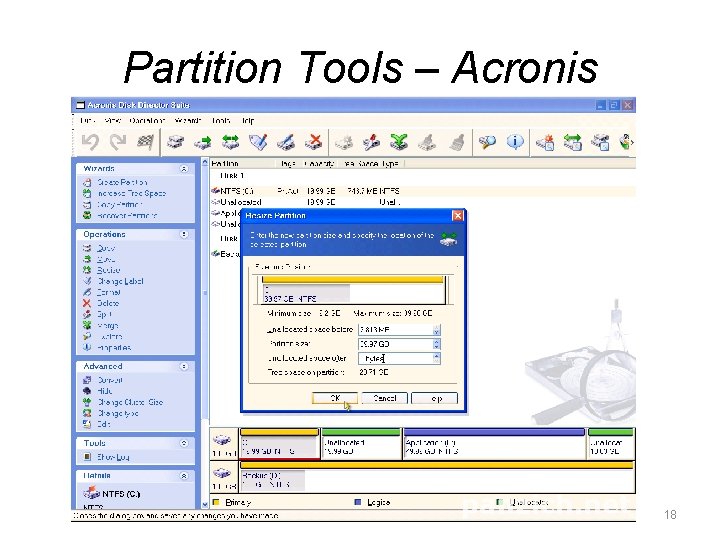 Partition Tools – Acronis 18 