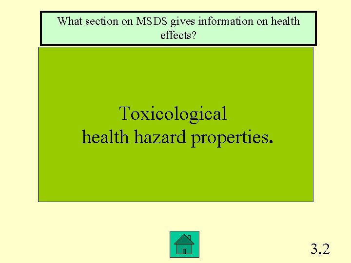 What section on MSDS gives information on health effects? Toxicological health hazard properties. 3,