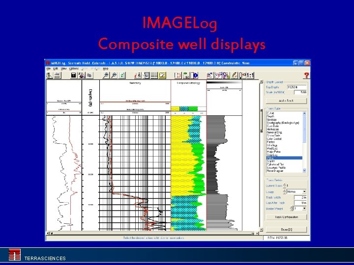 IMAGELog Composite well displays TERRASCIENCES 
