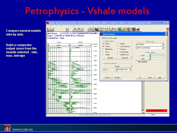 Petrophysics - Vshale models Compare several models side by side. Build a composite output