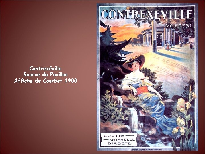 Contrexéville Source du Pavillon Affiche de Courbet 1900 