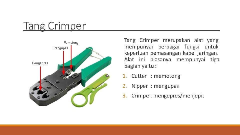 Tang Crimper Pemotong Pengupas Pengepres Tang Crimper merupakan alat yang mempunyai berbagai fungsi untuk