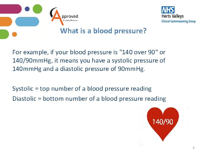 What is a blood pressure? For example, if your blood pressure is "140 over