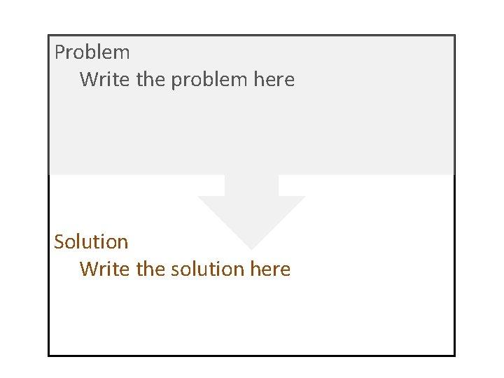 Problem Write the problem here Solution Write the solution here 