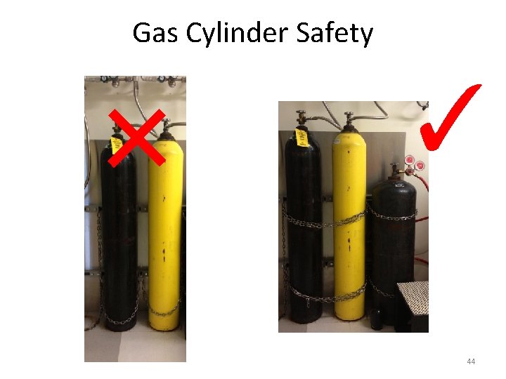 Gas Cylinder Safety × ✓ 44 