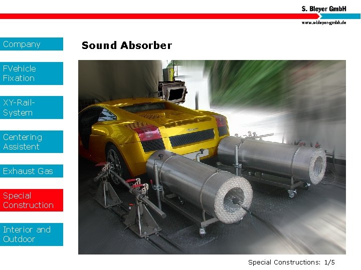 Company Sound Absorber FVehicle Fixation XY-Rail. System Centering Assistent Exhaust Gas Special Construction s