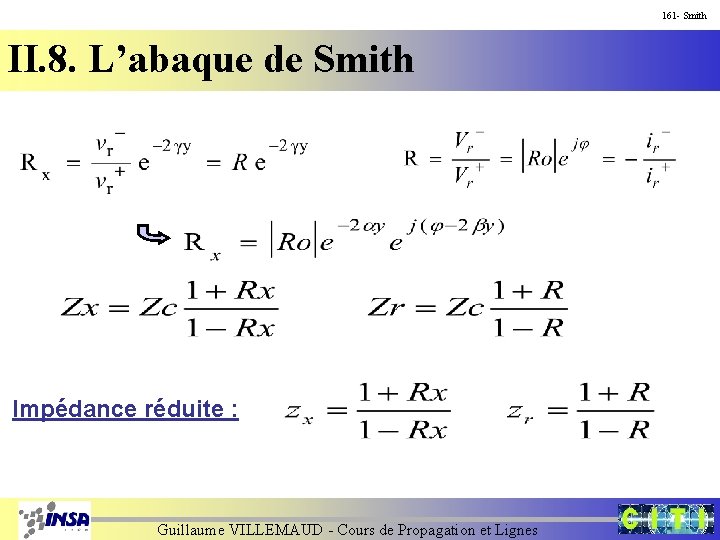 161 - Smith II. 8. L’abaque de Smith Impédance réduite : Guillaume VILLEMAUD -